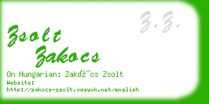 zsolt zakocs business card